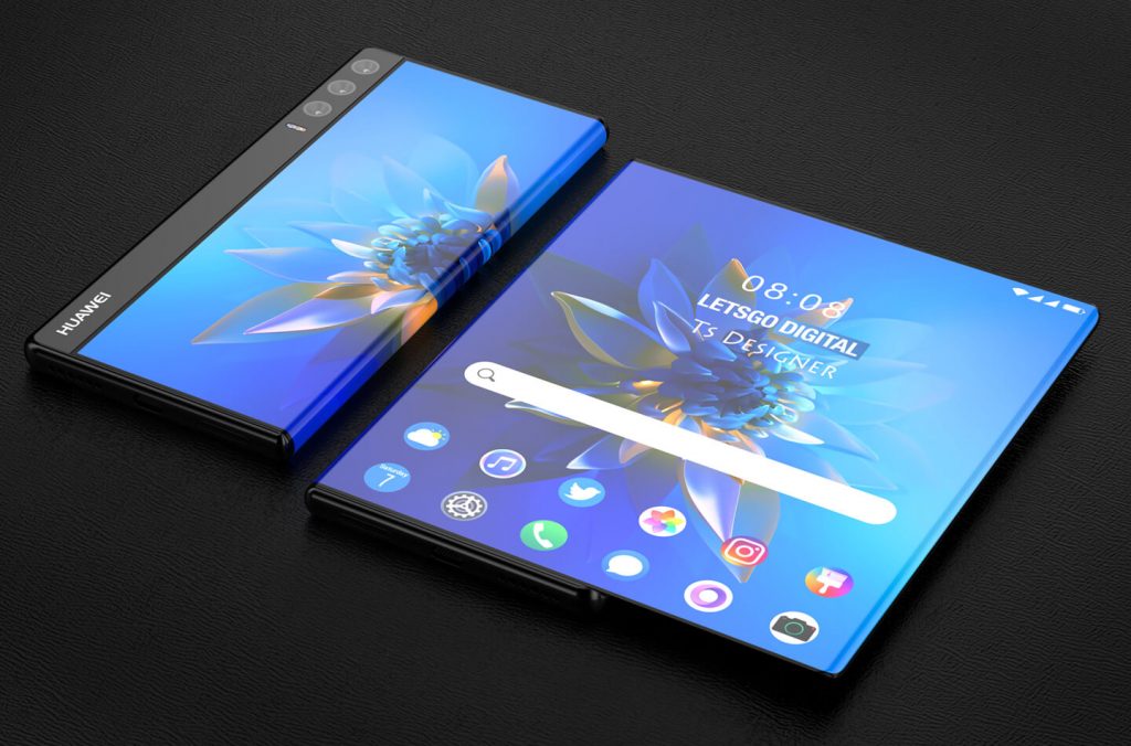 Huawei rollable smartphone gesture control