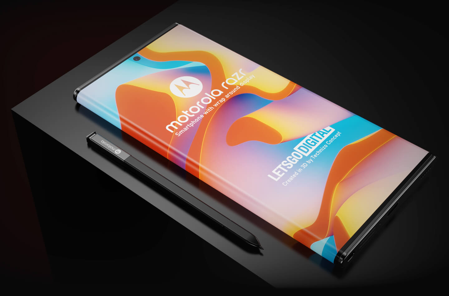 Motorola telefoon wrap-around display